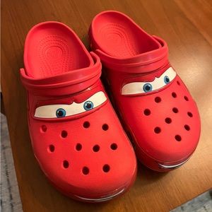 Lightening McQueen Cars Crocs. Only worn a few times. Size 8